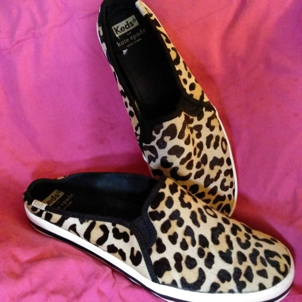 Keds kate spade new york Double Decker leopard Mule sneakers 9